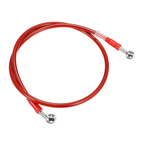 Unique Bargains 95cm 37.4" Length 10mm ID Motorcycle Hydraulic Brake Line Oil Hose Pipe 28 0 Stainless Steel Red