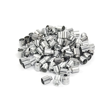 Unique Bargains 96 Pcs Silver Tone Bicycle Bike Brake Cable Housing Ferrules Cap 6mm