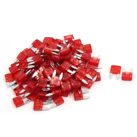 Unique Bargains 99pcs 10A Red Plastic Shell ATC   Fuse Fuses for Car SUV Motorcycle