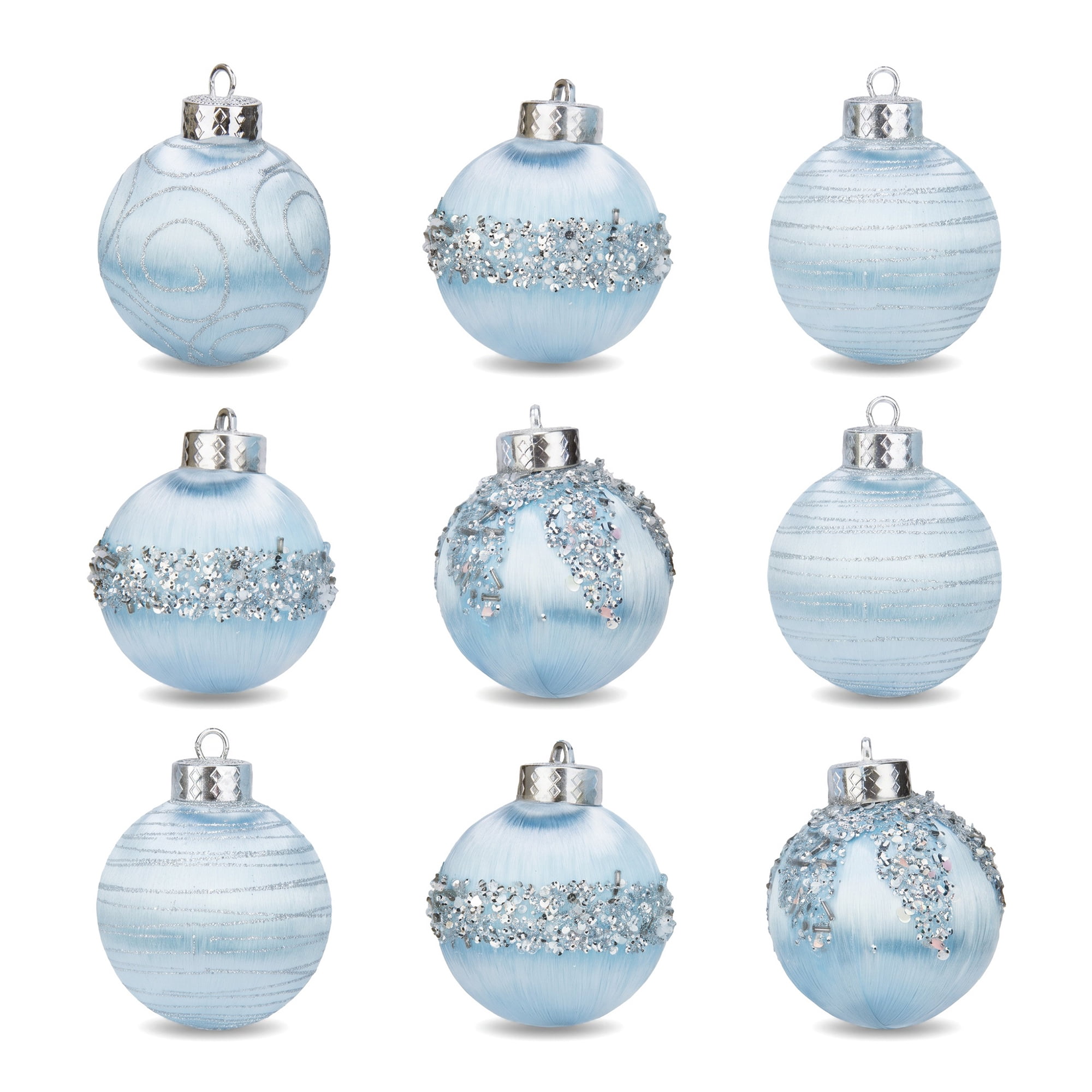 Unique Bargains 9Pcs Handpainted Christmas Large Orbs Shatterproof Foam Red 3.1"
