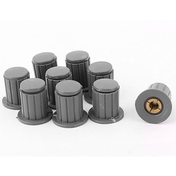 Unique Bargains 9Pcs Plastic Shell Metal Insert Potentiometer Knob Cover Cap for 4mm Dia Shaft