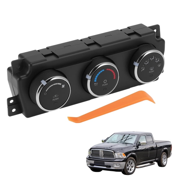 Unique Bargains A/C Heater Climate Control Module for Dodge for Ram 1500 2500 3500 4500 5500 2010-2012 HVAC Control Switch Panel Replace 68090626AD 55111290AE 55111290AA