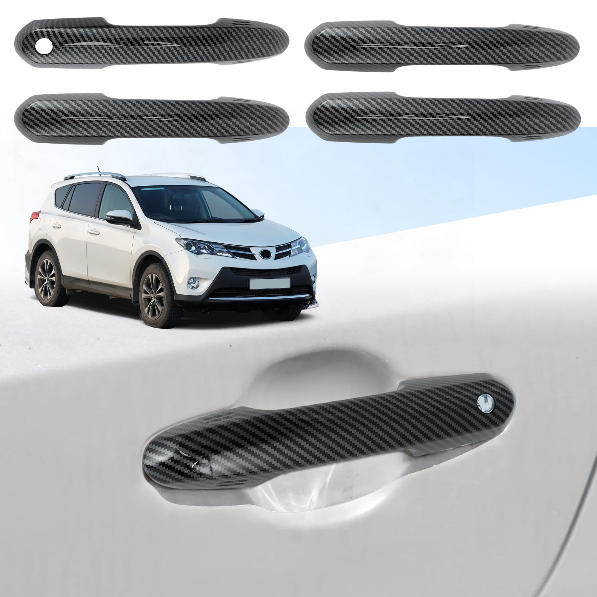 Unique Bargains ABS Car Handle Cover Black for Toyota Rav4 Highlander 2020-2024