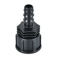 thumbnail image 1 of Unique Bargains ABS Hose Barb Fittings Coupler, 12mm Barb x G3/4 Female Thread, Black, 1 of 4