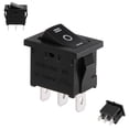 thumbnail image 1 of Unique Bargains AC 125V/12A 250V/10A SPDT 3P 3 Position On-Off-On Rocker Switch Black UL Listed, 1 of 4