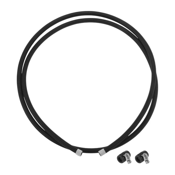 Unique Bargains AN-4 Fuel Line Kit 6.56Ft with 2 Pcs Black Clamps 1 Set