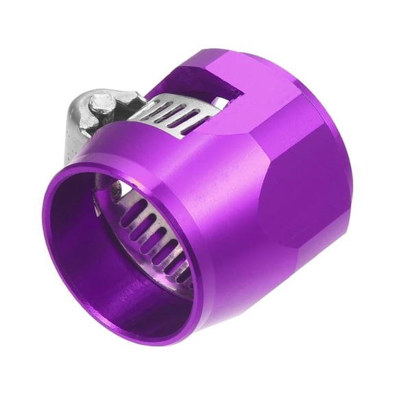 Unique Bargains AN10 Hex Car Universal Hose Finisher Flexible Rubber Pipe Clamp for Oil Fuel Water Tube Purple
