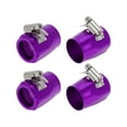 thumbnail image 1 of Unique Bargains AN16 Hose Finisher Clamp/ Rubber Hoses End Finisher for Oil Fuel Tube/Durable Aluminum Alloy/4 Pcs Purple, 1 of 6