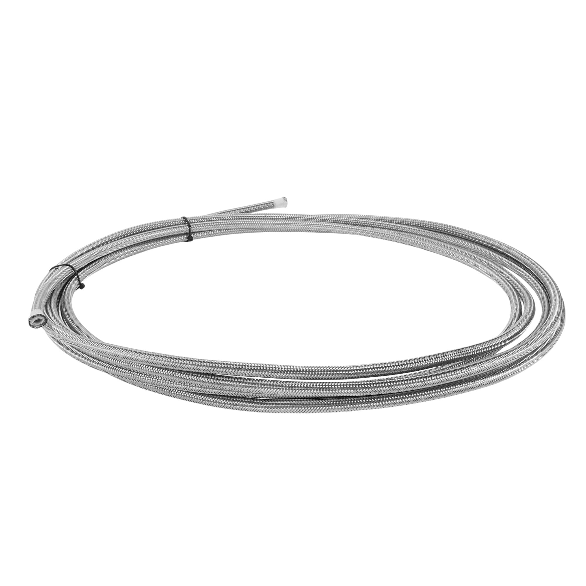 Unique Bargains AN4 Fuel Line Hose 20ft Vacuum Hose Automotive Fuel Hose Silver