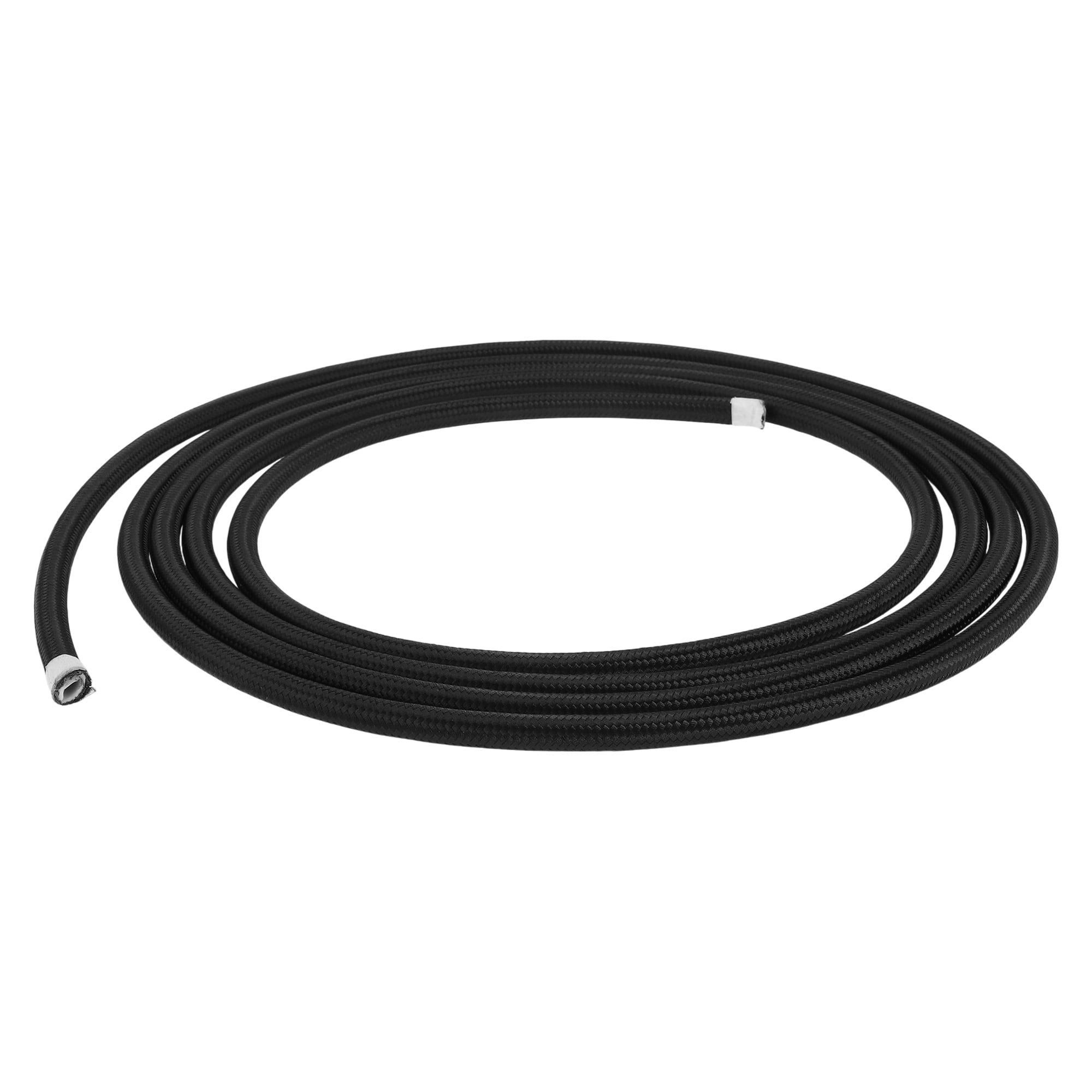 Unique Bargains AN6 Fuel Line Hose 15ft Vacuum Hose Automotive Fuel Hose Black