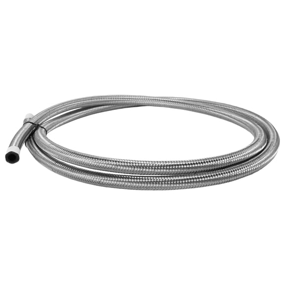 Unique Bargains AN6 Fuel Line Hose 6ft Vacuum Hose Automotive Silver