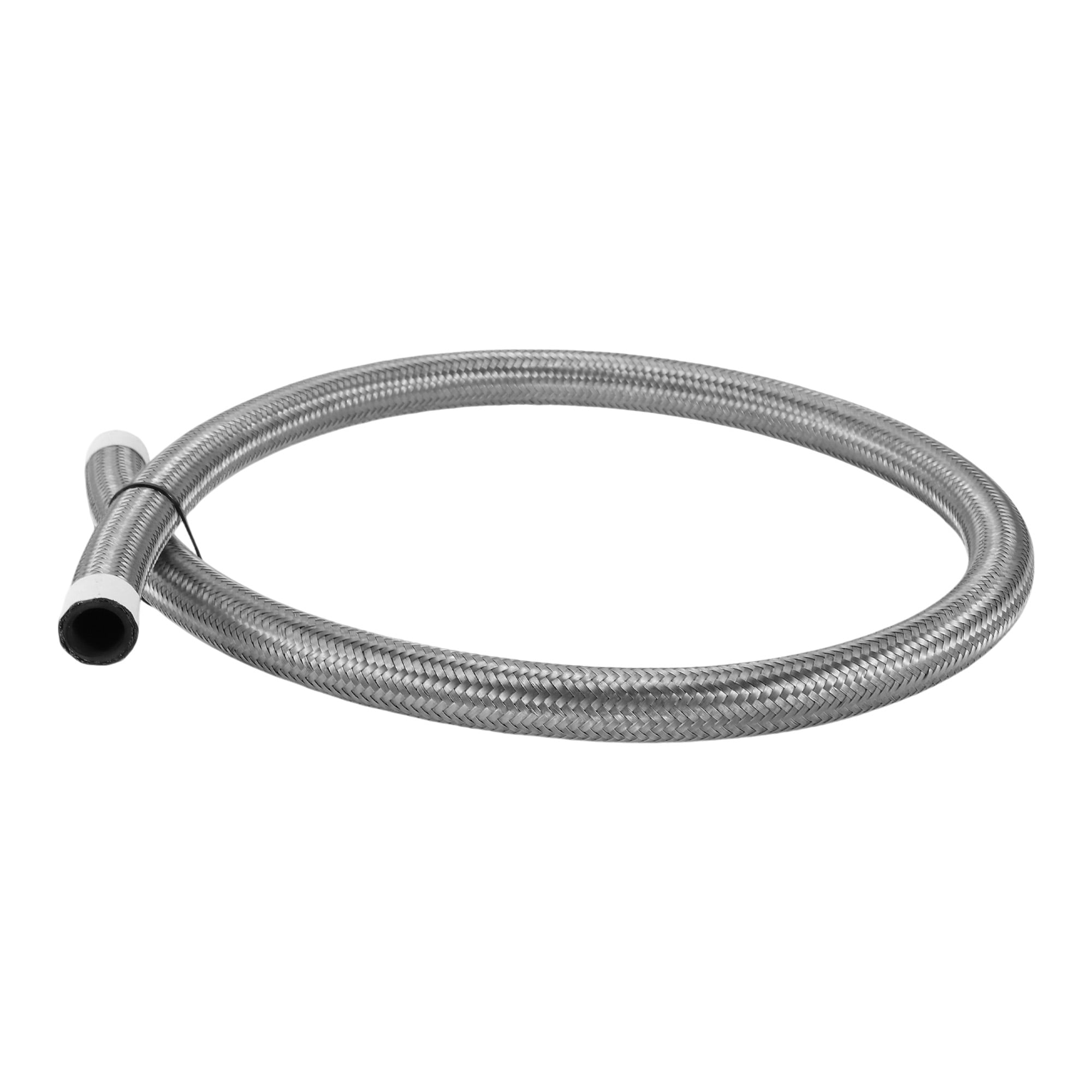 Unique Bargains AN8 Fuel Line Hose 3ft Vacuum CPE Rubber Silver 0.56"ID 0.8"OD