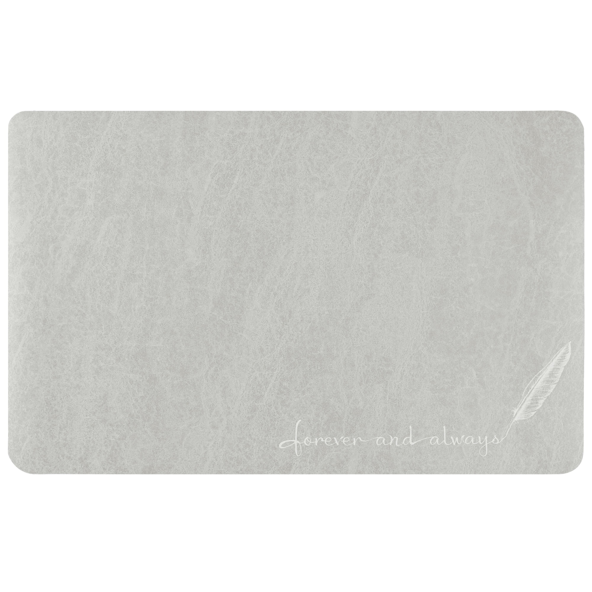 Unique Bargains Absorbent Bath Mat Non-Slip Floor Rug for Bathroom Kitchen Shower Sink Grey Feather-2 18"x28"
