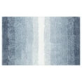 thumbnail image 1 of Unique Bargains Absorbent Bath Rug Non-Slip Plush Shaggy Bath Carpet Bath Mats Striped Blue Rectangle 20" x 32", 1 of 6