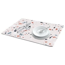 Unique Bargains Absorbent Dish Drying Mat for Kitchen Counter Colorful 15.7*11.8 inch