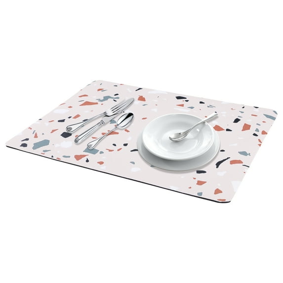 Unique Bargains Absorbent Dish Drying Mat for Kitchen Counter Colorful 15.7*11.8 inch