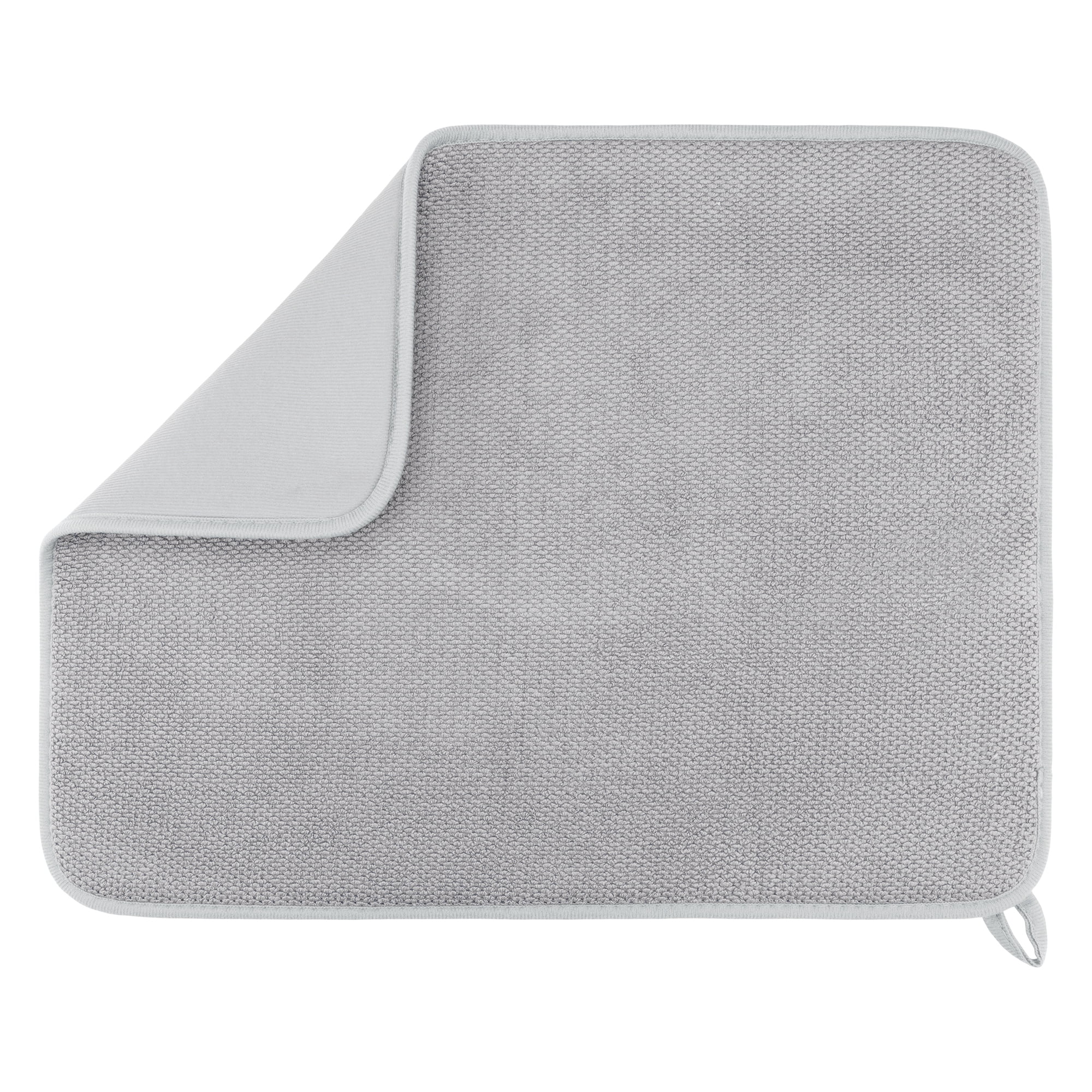 Unique Bargains Absorbent Microfiber Drying Mat for Kitchen Counter Gray 19.7*15.0 inch