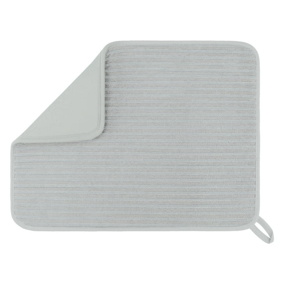 Unique Bargains Absorbent Microfiber Kitchen Drying Mat Gray 15.7*11.8 inch