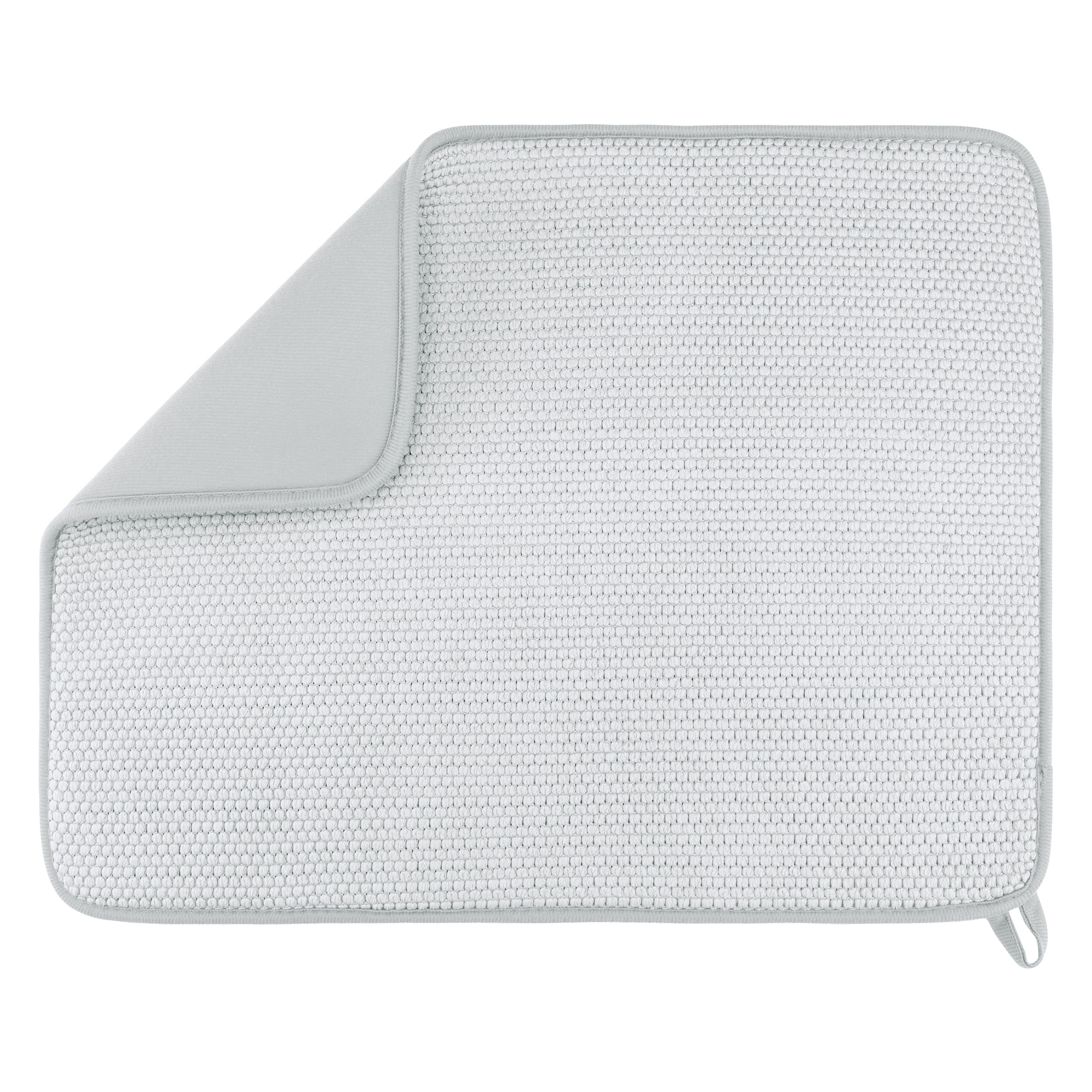 Unique Bargains Absorbent Microfiber Kitchen Drying Mat for Dishes Gray 19.7*15.0 in
