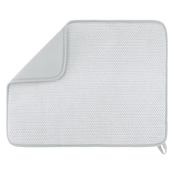Unique Bargains Absorbent Microfiber Kitchen Drying Mat for Dishes Gray 19.7*15.0 in