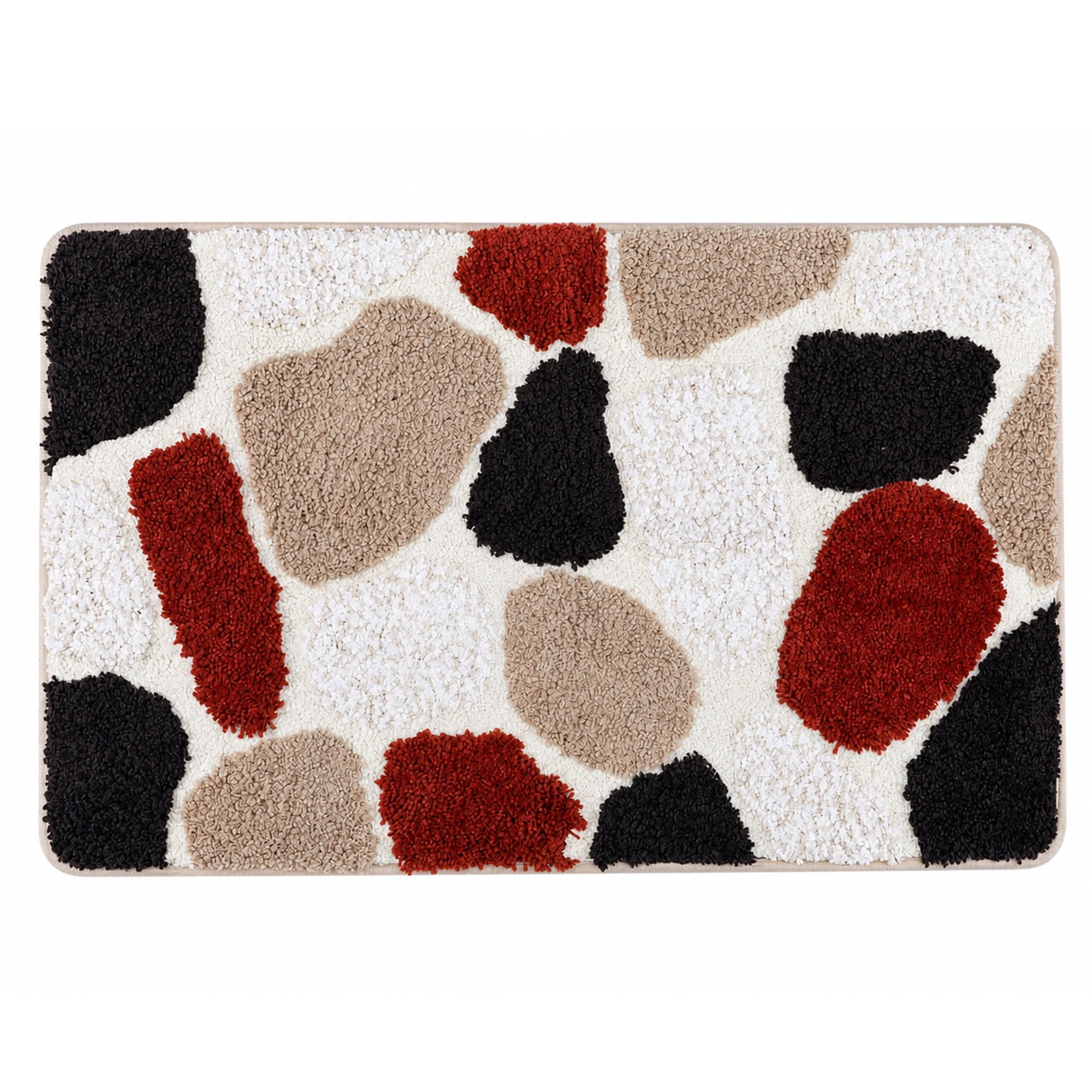 Unique Bargains Absorbent Non-Slip Plush Quick Dry Machine Washable Bath Mat Brown 32"x20"
