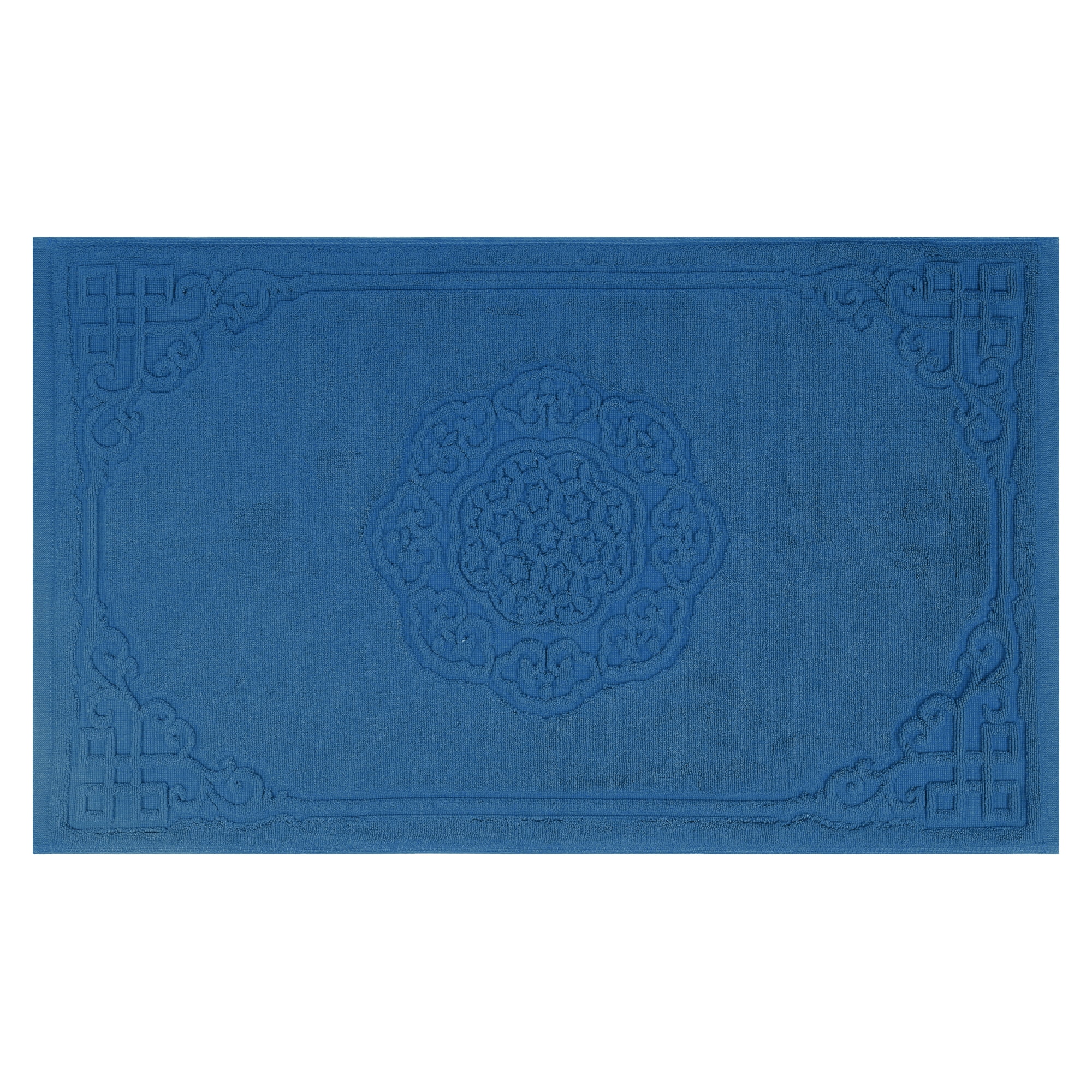 Unique Bargains Absorbent and Machine Washable Shower Bathroom Floor Towel Blue