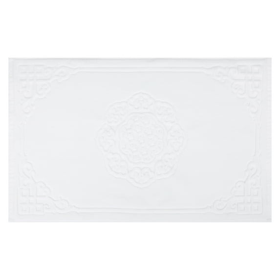 Unique Bargains Absorbent and Machine Washable Shower Bathroom Floor Towel White