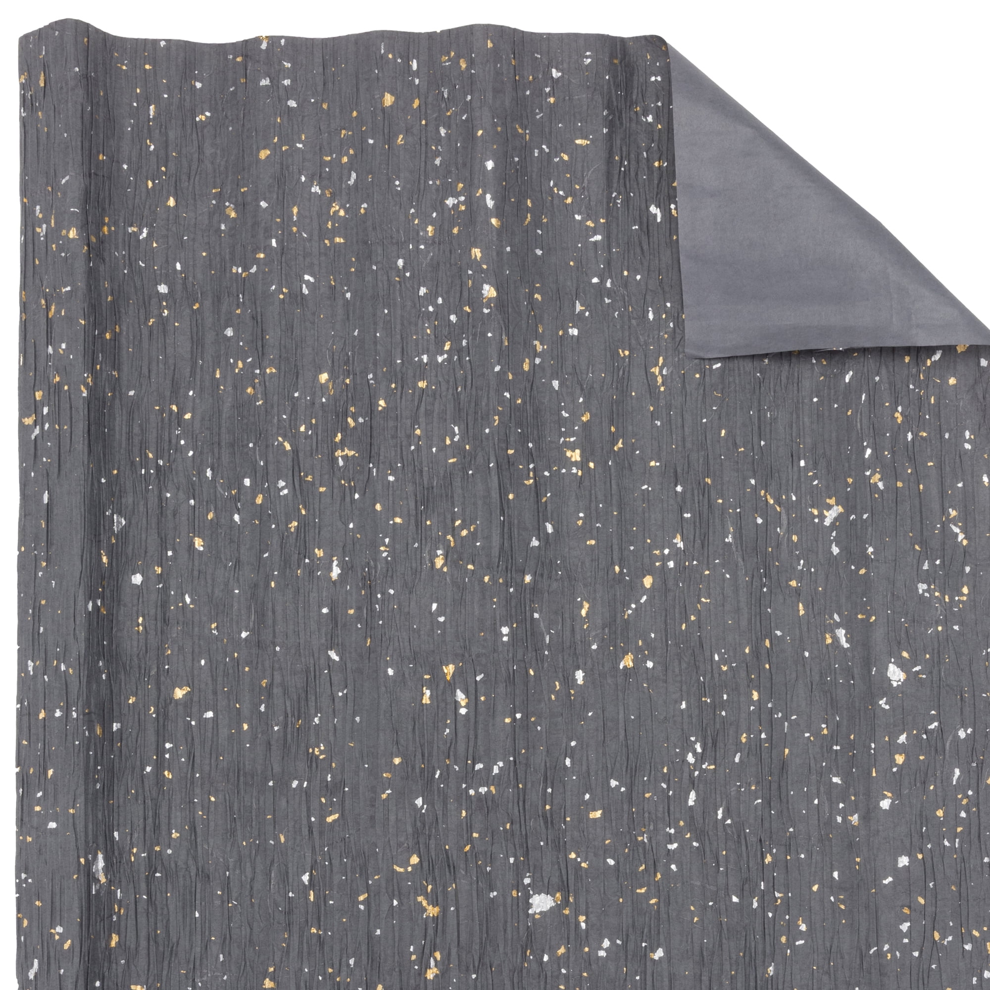 Unique Bargains Accordion Pleated Premium Wrapping Paper for Floral Gray 23.6"x 22.8"