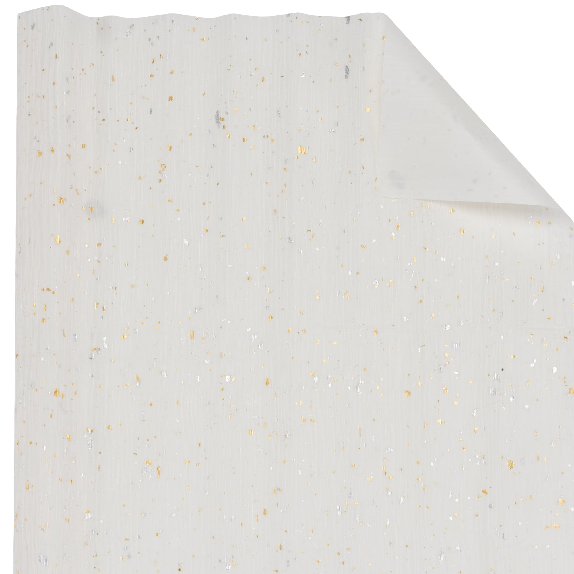Unique Bargains Accordion Pleated Premium Wrapping Paper for Floral White 23.6"x 22.8"