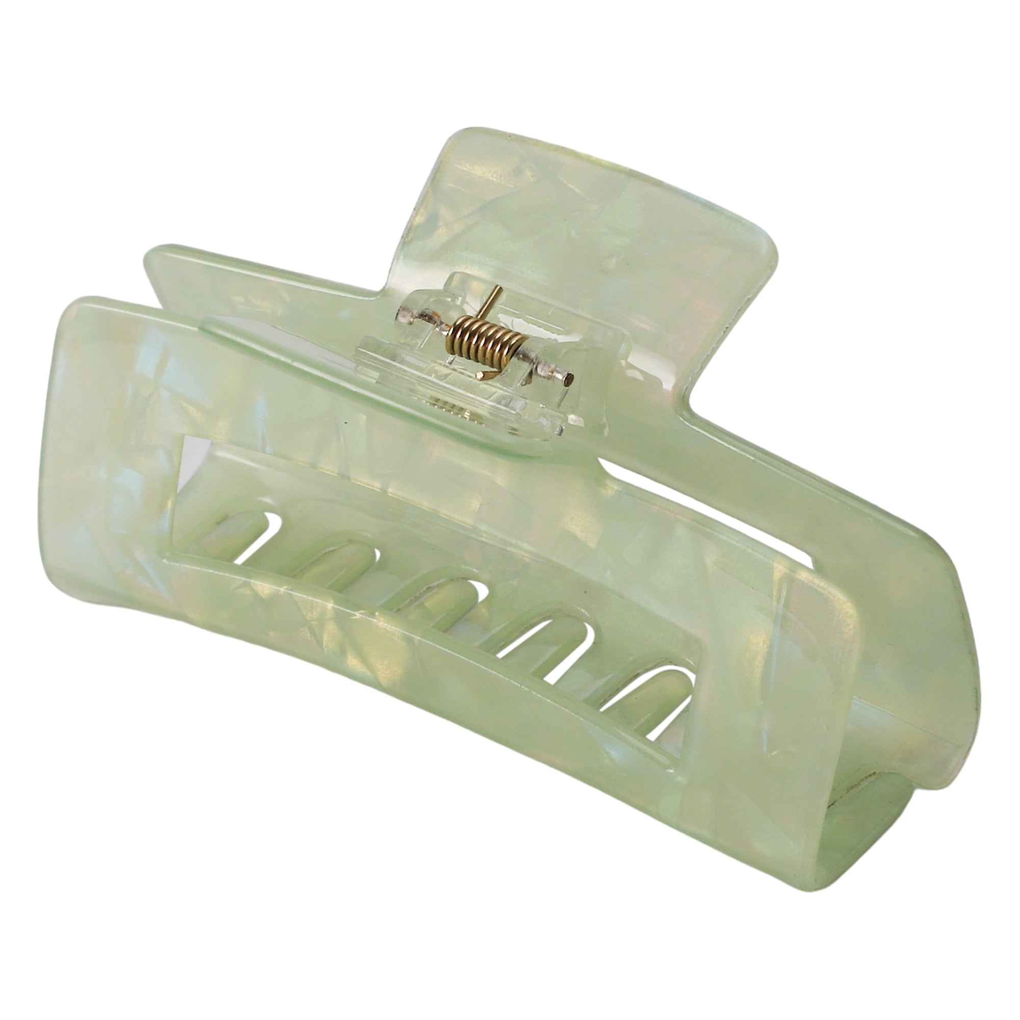 Unique Bargains Acetic Acid Tortoise Hair Claw Clips and Girls Green