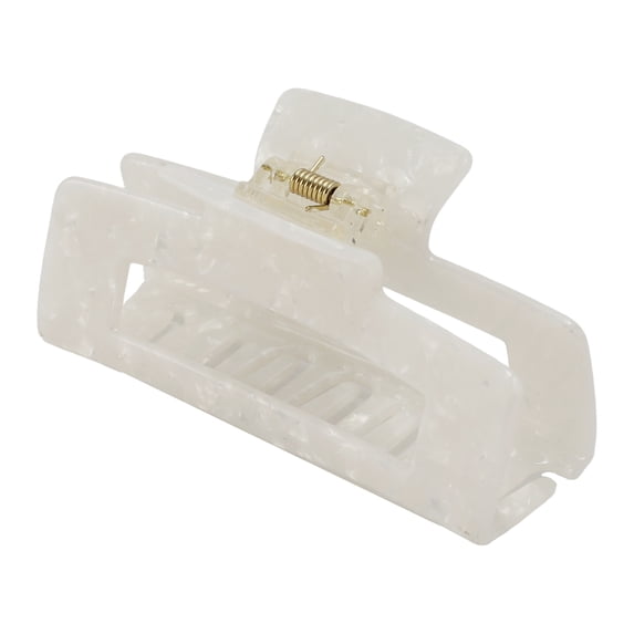 Unique Bargains Acetic Acid Tortoise Large Hair Claw Clips Pear White