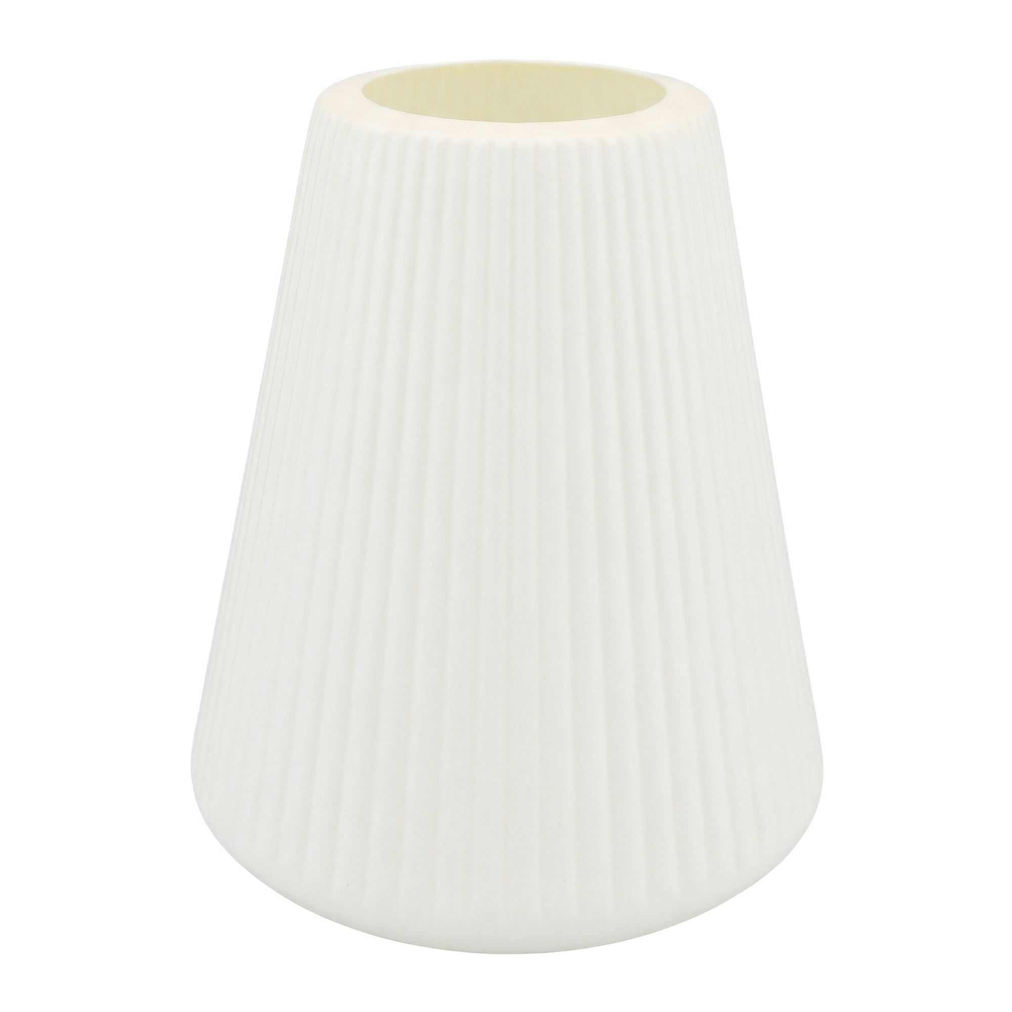 Unique Bargains Acrylic Conic Tall Plastic Trumpet Vase White 6.5"L x 6.5"W x 7.9"H