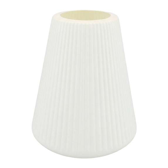 Unique Bargains Acrylic Conic Tall Plastic Trumpet Vase White 6.5"L x 6.5"W x 7.9"H