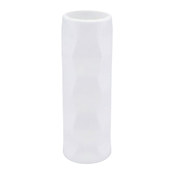 Unique Bargains Acrylic Cylinder Tall Vase Bud Vase White 2.8"L x 2.8"W x 7.9"H