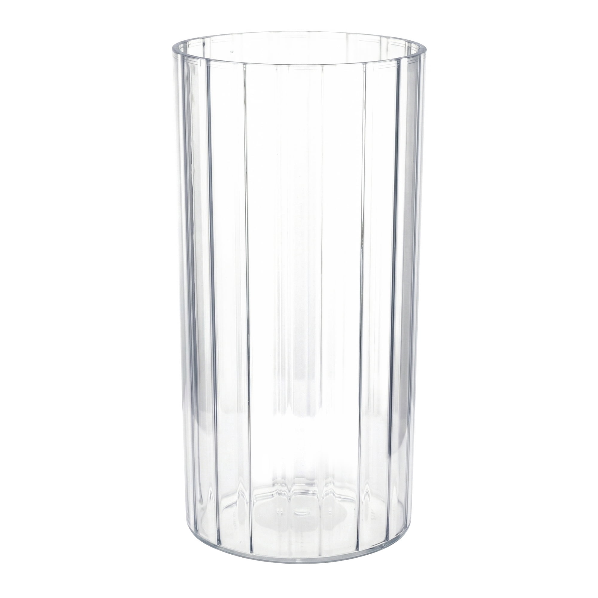 Unique Bargains Acrylic Cylinder Vase Clear Tall Plastic Vase Clear 3.9"L x 3.9"L x 7.9"H