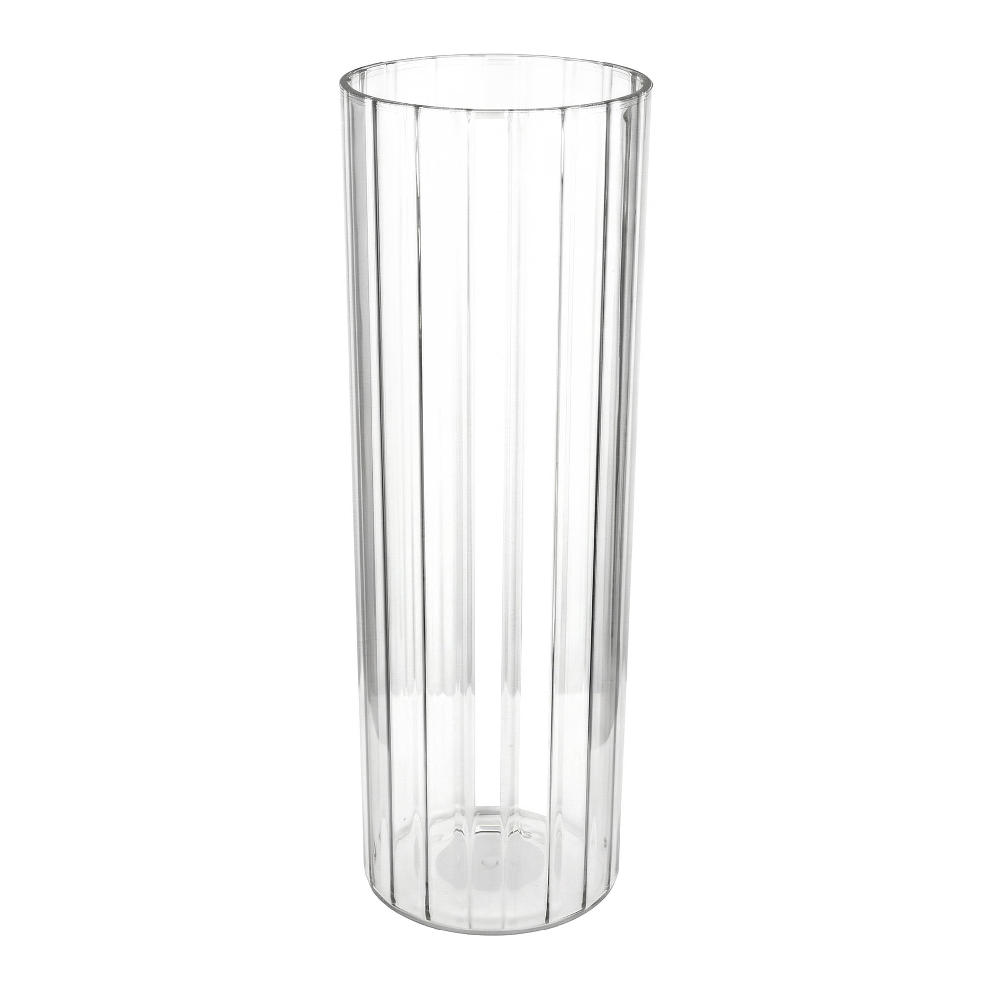 Unique Bargains Acrylic Cylinder ase Clear Tall Plastic Vase Clear 3.9"L x 3.9"L x 11.8"H