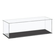 Uxcell Acrylic Display Case Plastic Box Cube Storage Box Clear Small Assemble Dustproof Showcase 14.1x4.3x4.1" for Collectibles Items