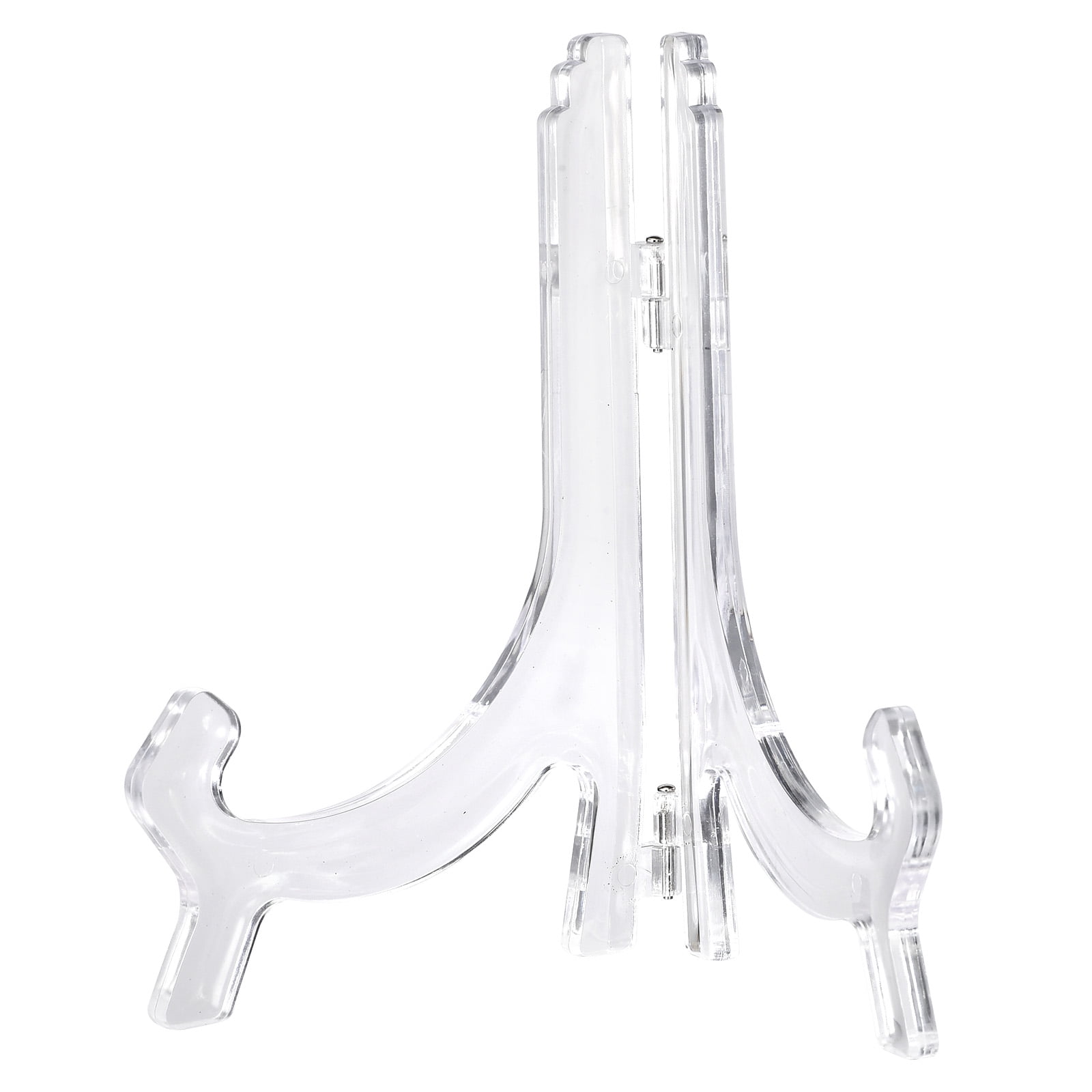 Unique Bargains Acrylic Easel Stand, Folding Display Plate Holder 6.3"x4.3"