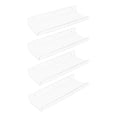 thumbnail image 1 of Unique Bargains Acrylic Floating Shelves Clear Acrylic Shelf for Living Room Bedroom Wall 12" x 4" x 2" 4, 1 of 8
