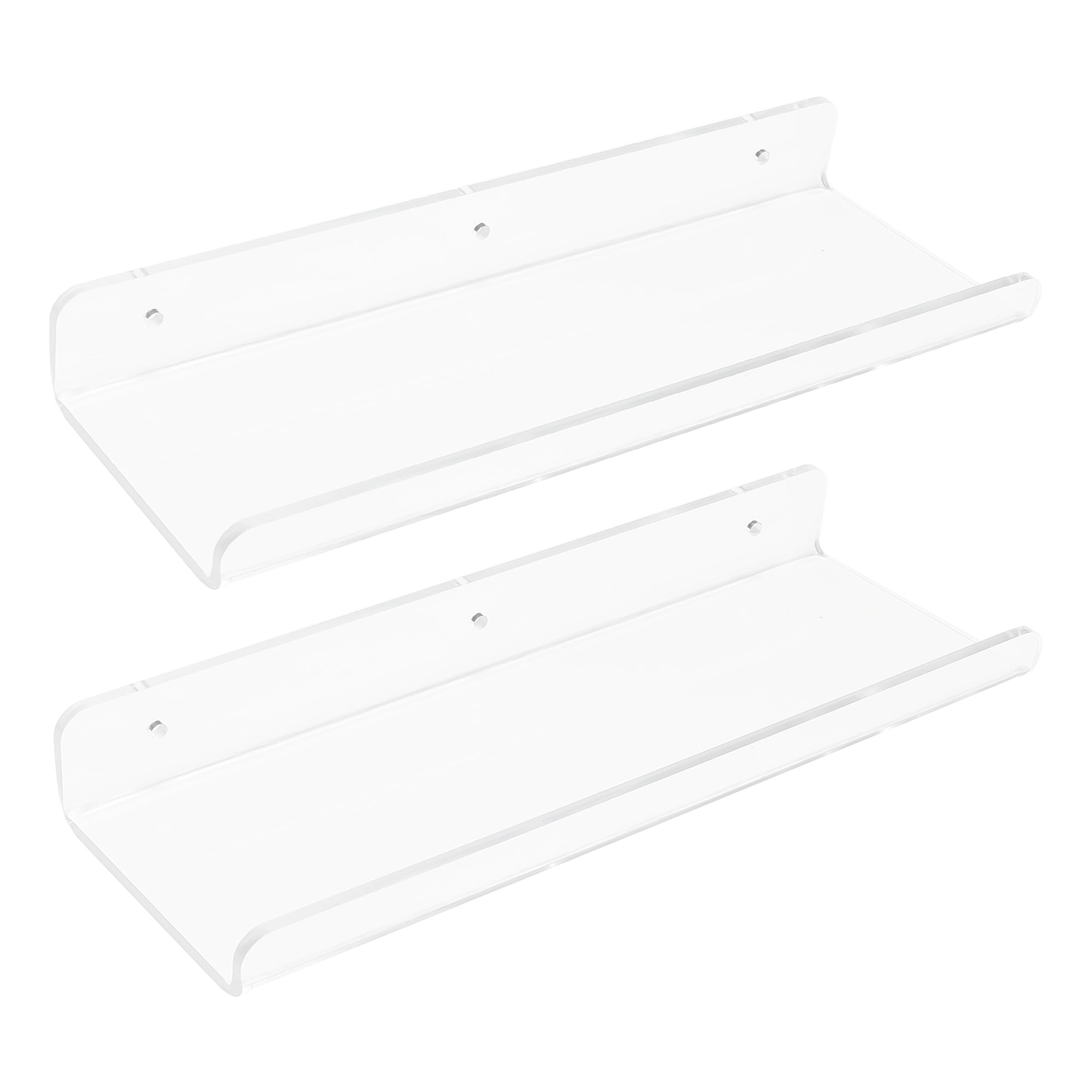 Unique Bargains Acrylic Floating Shelves for Living Room Bedroom Wall