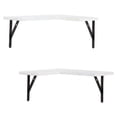 thumbnail image 1 of REGALWOVEN Wood Floating Shelves Set of 2, Wall Mounted Shelves for Bathroom and Kitchen Wall Decor White 15.7*11.4in, 1 of 8
