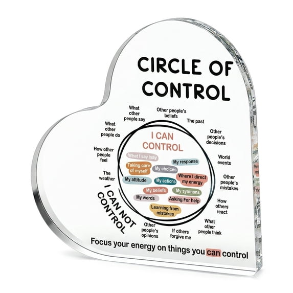 Unique Bargains Acrylic Heart Desk Sign Gift Keepsake Plaque for Coworker Style C 3.9in