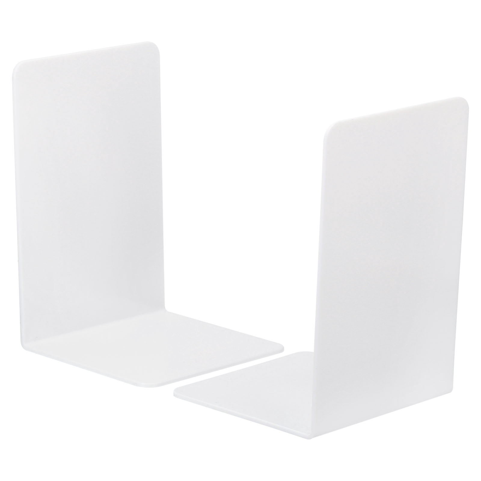 Unique Bargains Acrylic L-shaped Book Ends for Desktop Bookshelf Organizer 2Pcs White