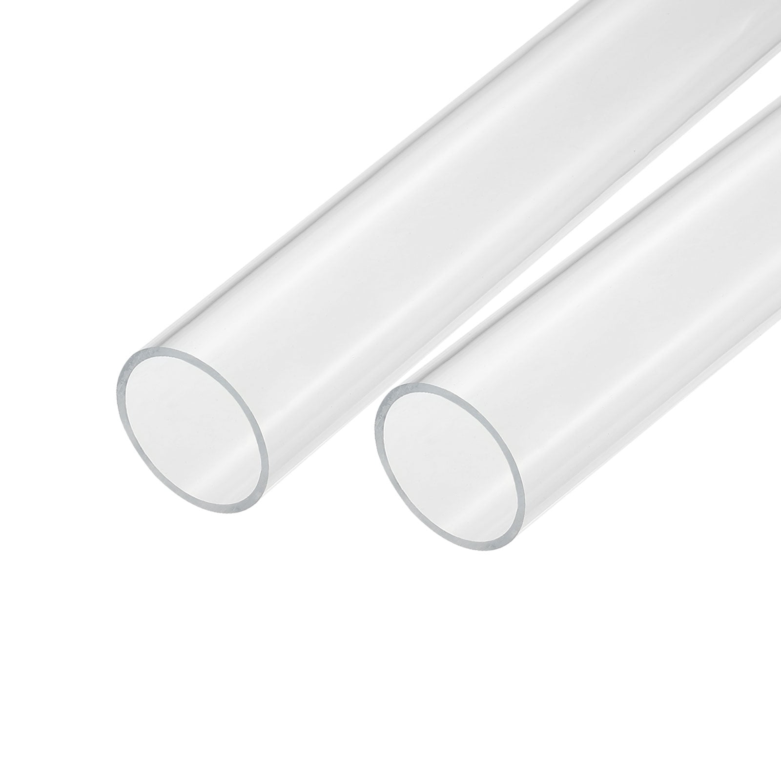 Unique Bargains Acrylic Pipe Rigid Round Tube for Lamp and Lanterns 2" ID 2.17" OD