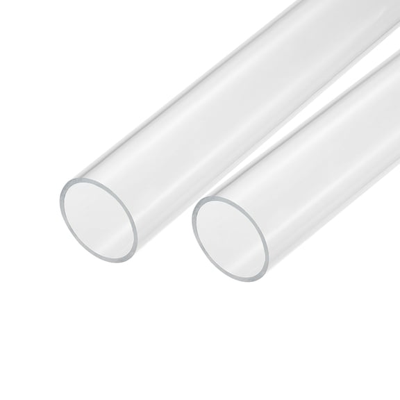 Unique Bargains Acrylic Pipe Rigid Round Tube for Lamp and Lanterns 2" ID 2.17" OD