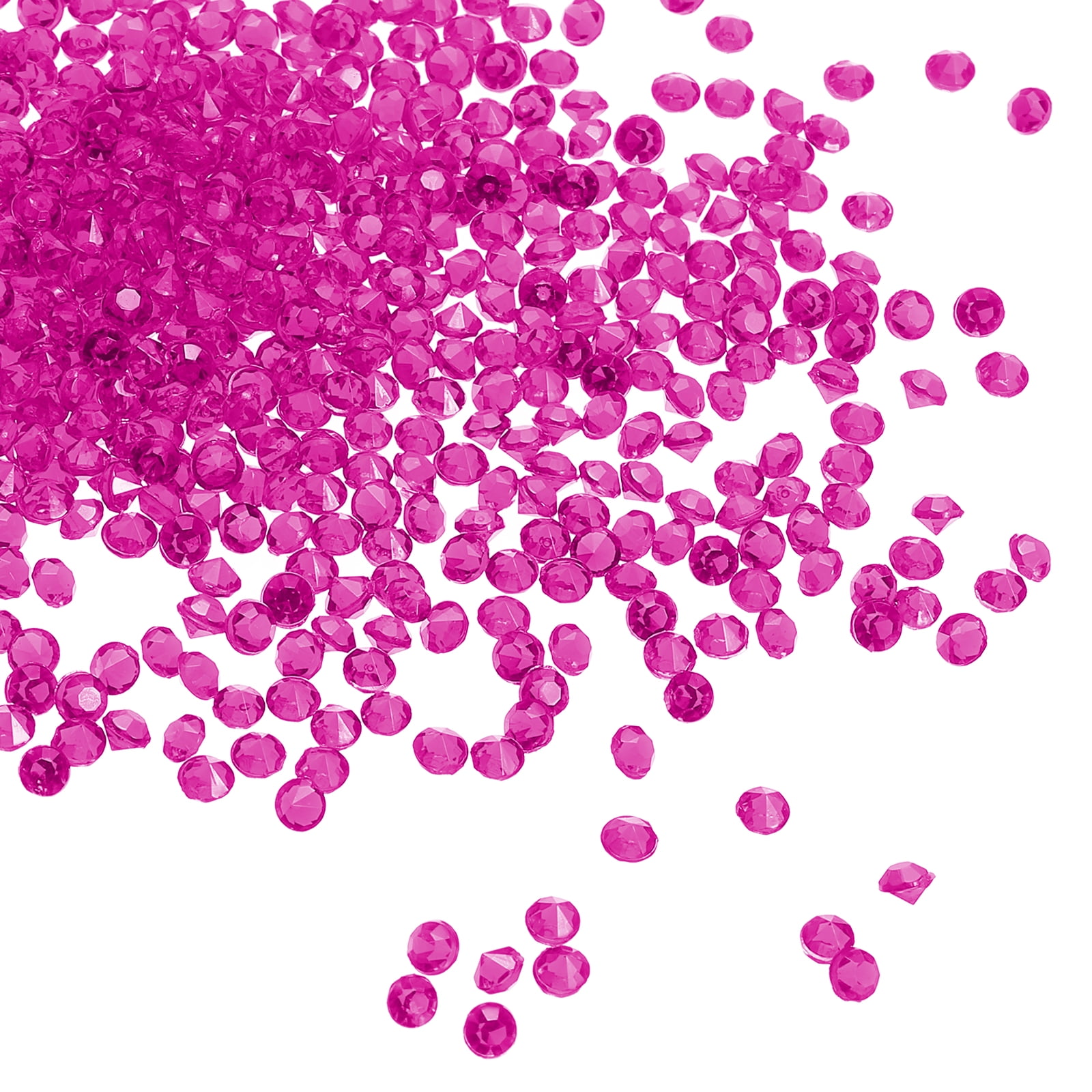 Unique Bargains Acrylic Wedding Diamonds Table Scatter Gems for Bridal Shower Rose Red