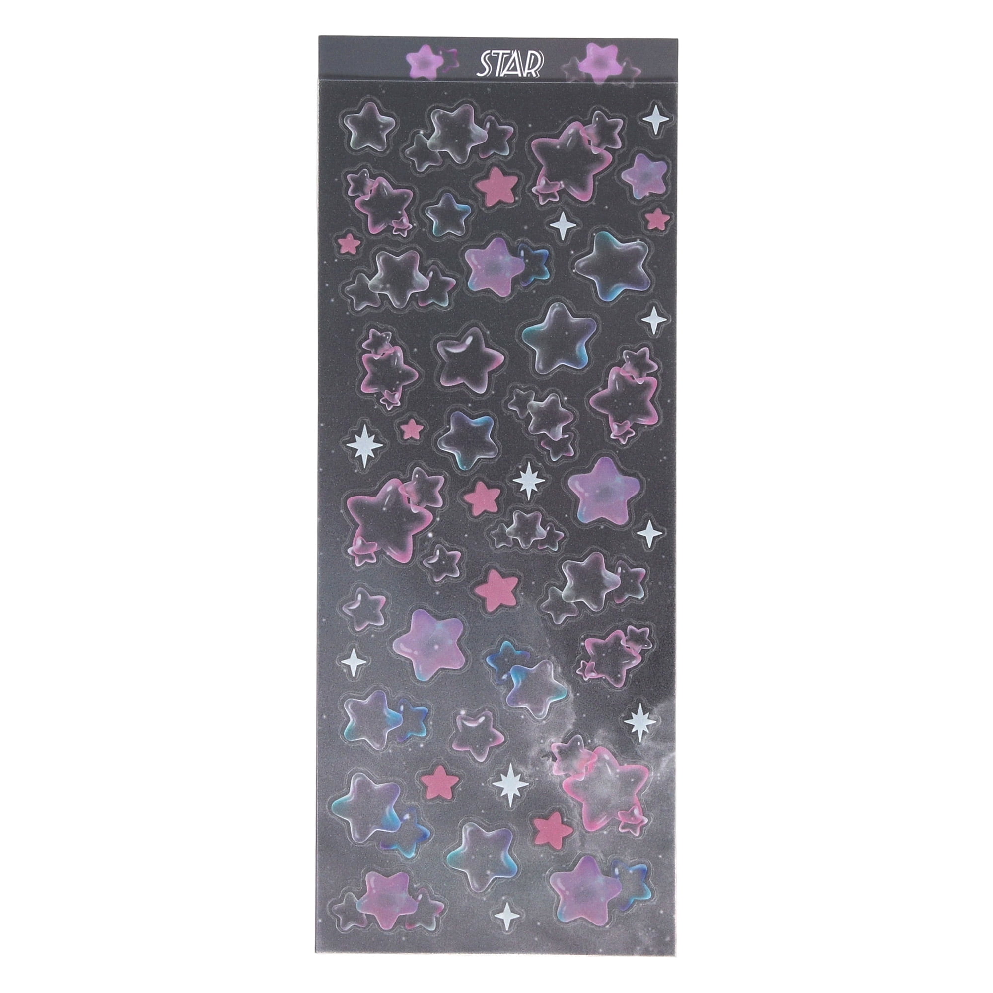 Unique Bargains Adhesive Cute Multi-Purpose Decorations Mixed Color Stickers Black