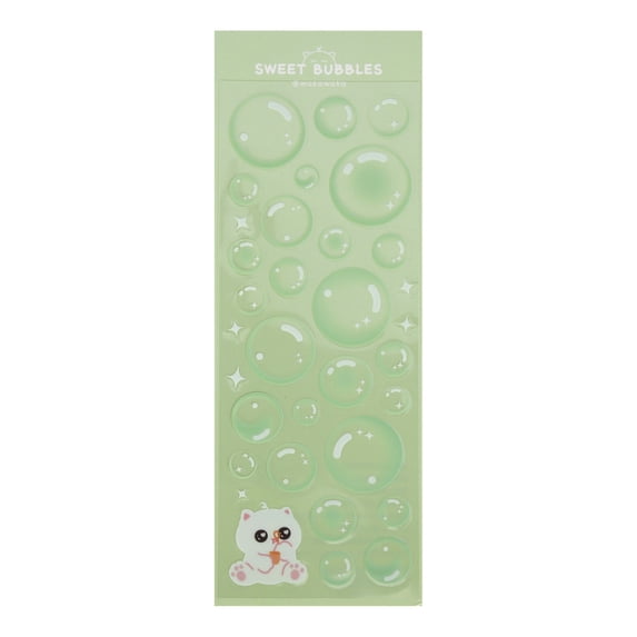 Unique Bargains Adhesive Cute Multi-Purpose Decorations Mixed Color Stickers Green