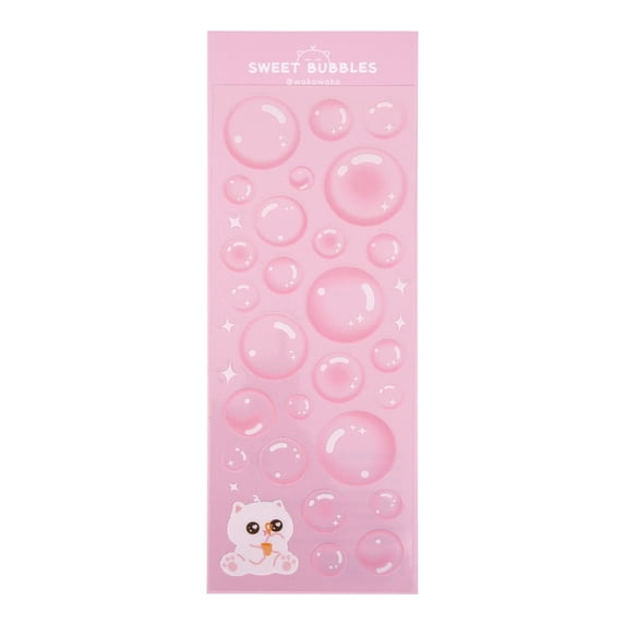 Unique Bargains Adhesive Cute Multi-Purpose Decorations Mixed Color Stickers Pink