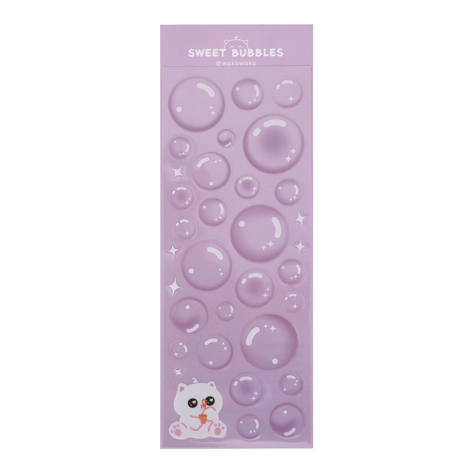 Unique Bargains Adhesive Cute Multi-Purpose Decorations Mixed Color Stickers Purple